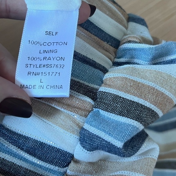 Women's Altard State Striped Ruffle Skirt - Picture 4 of 7